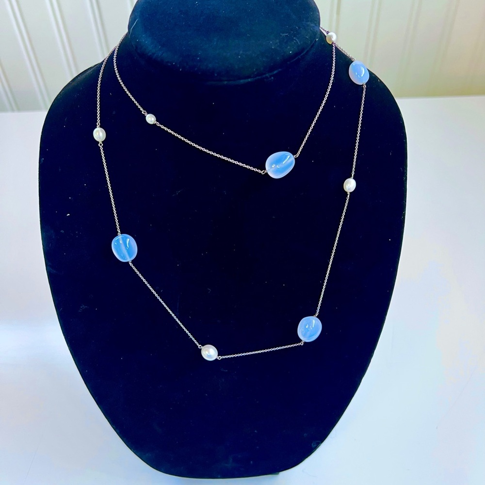 Tiffany & Co. Pearls by the Yard with Moonstones Necklace